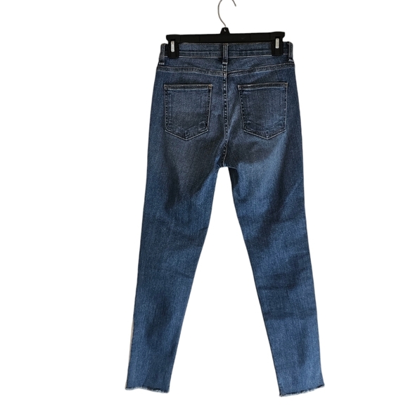 GRLFRND Denim The Naomi High Rise Straight Leg Crop Ankle Blue Jeans 25 NWT - Picture 2 of 9